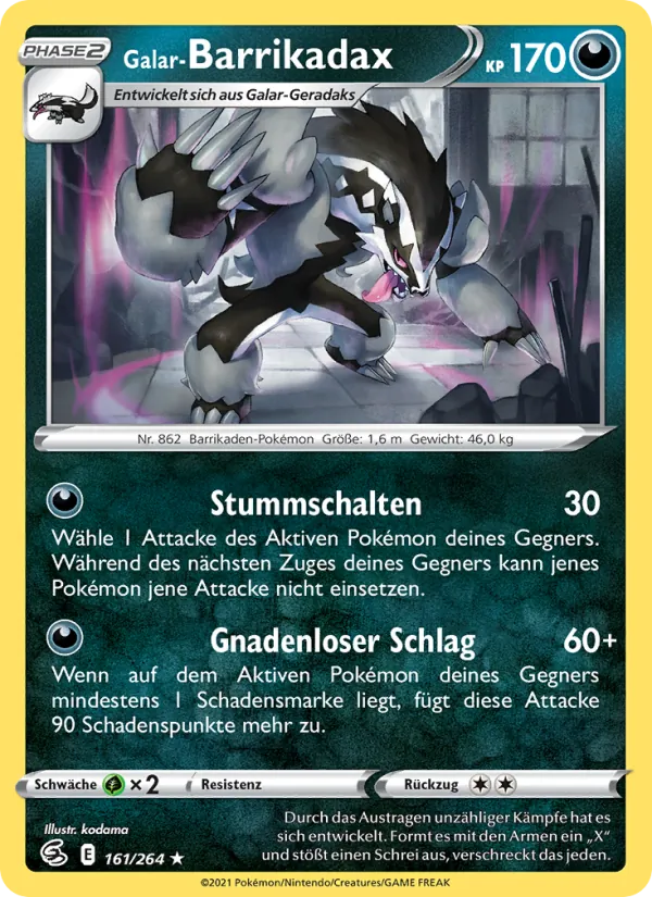 Galar-Barrikadax, Fusions Angriff 161