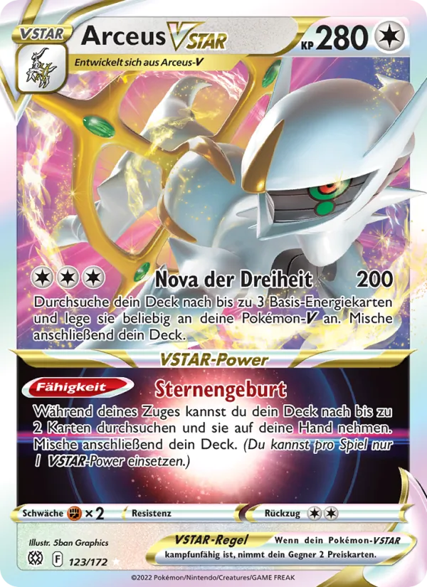Arceus VSTAR, Strahlende Sterne 123