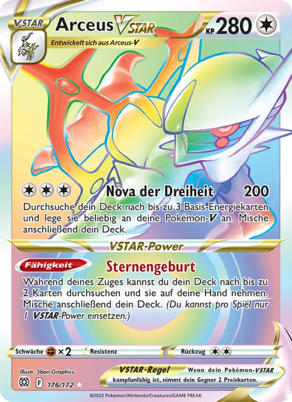 Arceus VSTAR, Strahlende Sterne 176