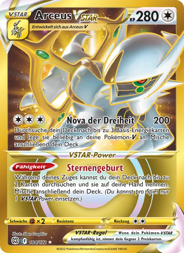 Arceus VSTAR, Strahlende Sterne 184