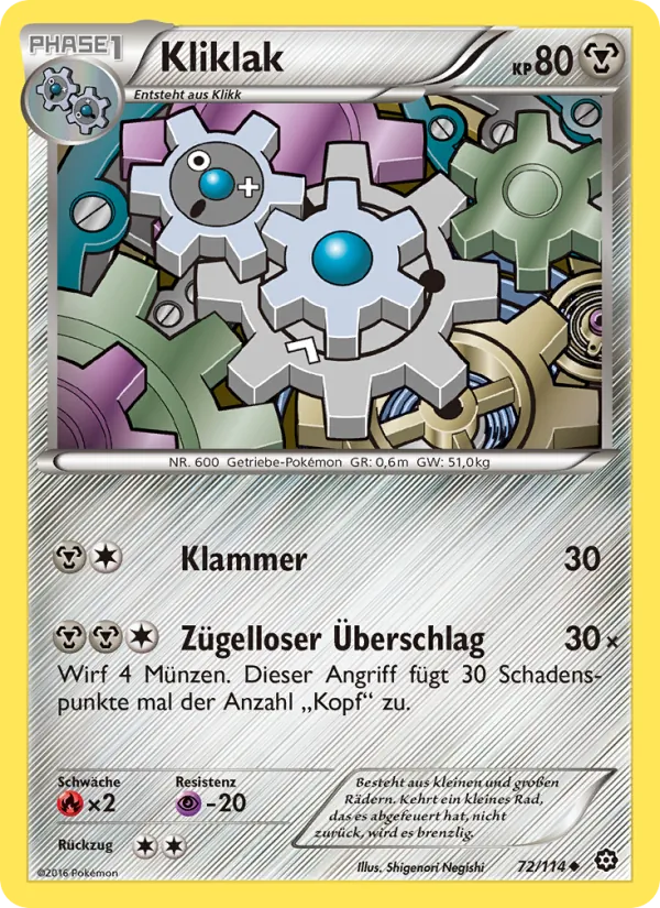 Kliklak, Dampfkessel 72