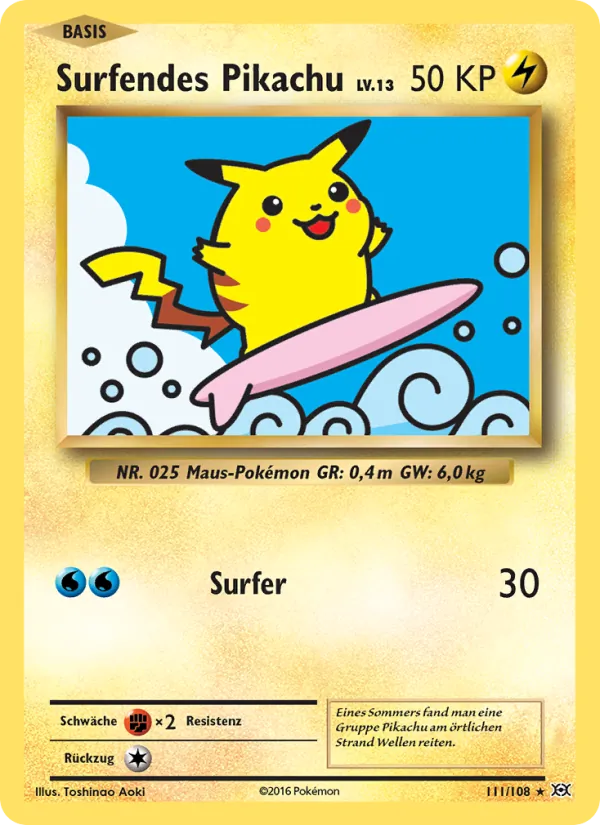 Surfendes Pikachu, Evolution 111