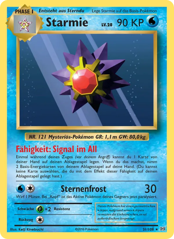 Starmie, Evolution 31