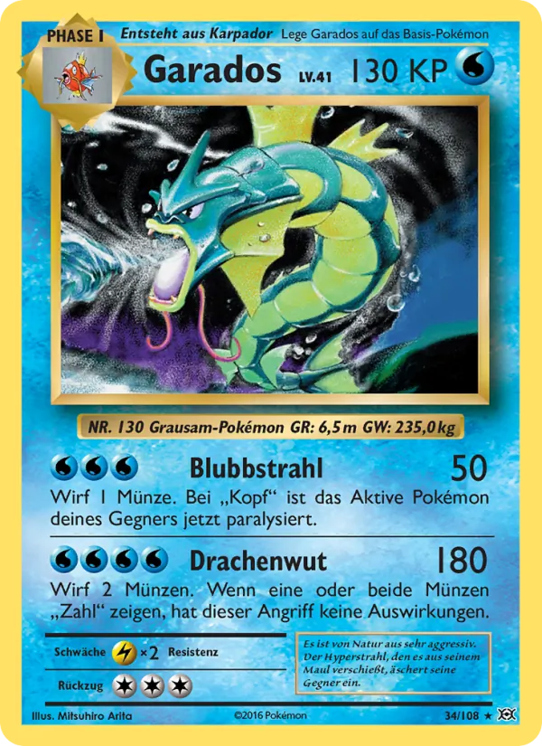 Garados, Evolution 34