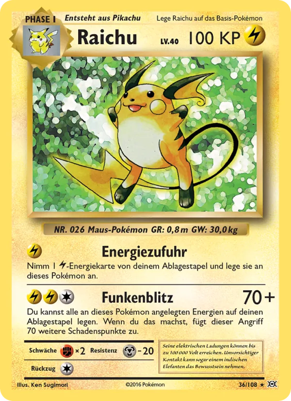 Raichu, Evolution 36
