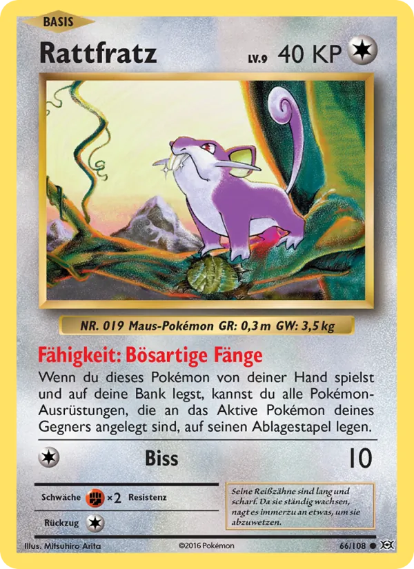 Rattfratz, Evolution 66