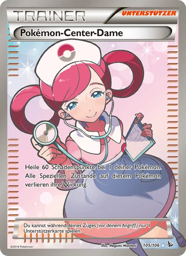 Pokémon-Center-Dame, Flammenmeer 105