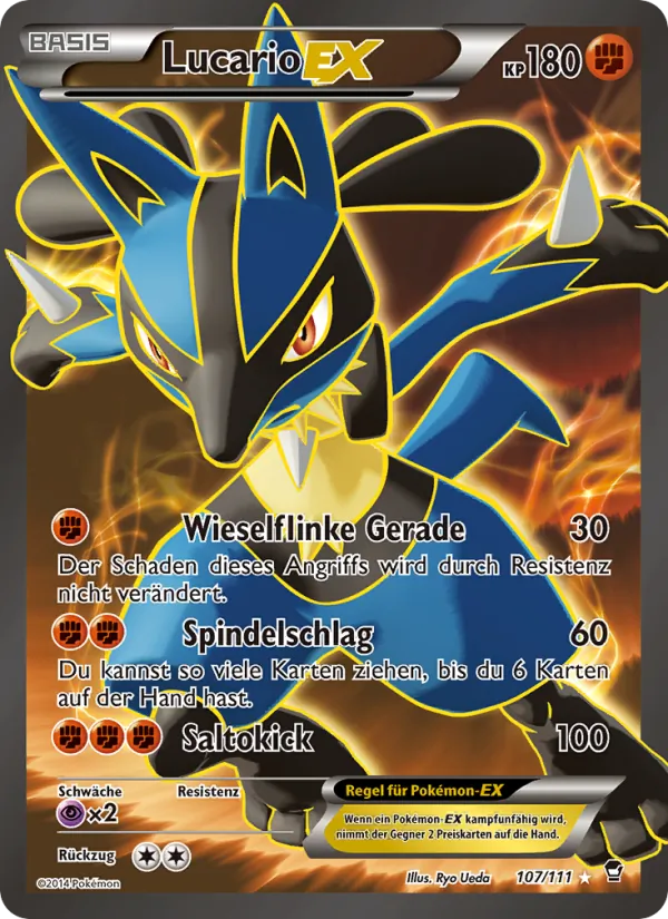 Lucario EX, Fliegende Fäuste 107