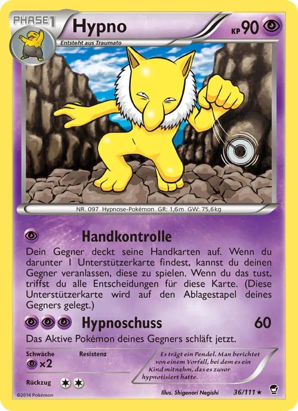 Hypno, Fliegende Fäuste 36