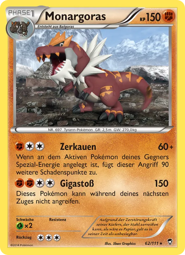Monargoras, Fliegende Fäuste 62