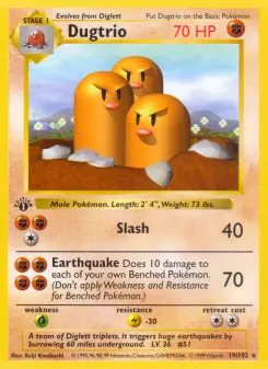 Dugtrio, Base Set 19