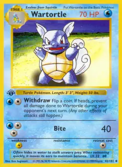 Wartortle, Base Set 42