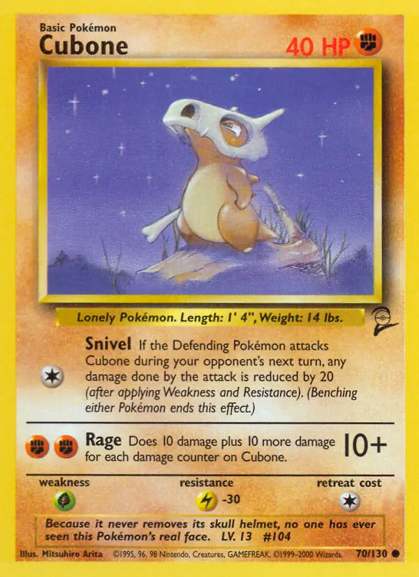 Cubone, Base Set 2 70