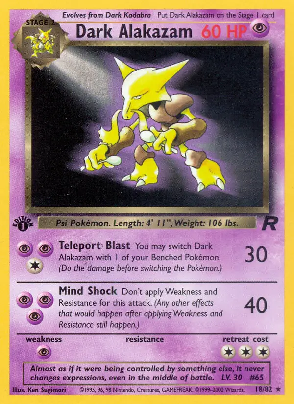 Dark Alakazam, Team Rocket 18