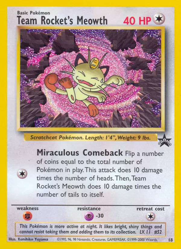 Team Rocket's Meowth, Wizards Black Star Promos 18