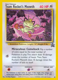 Team Rocket's Meowth, Wizards Black Star Promos 18