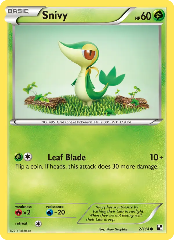 Snivy, Black & White 2