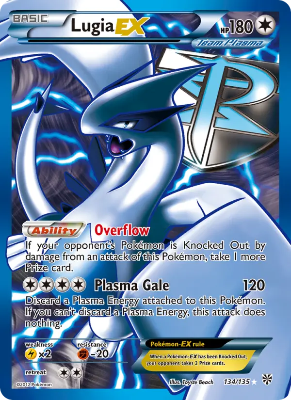 Lugia-EX, Plasma Storm 134