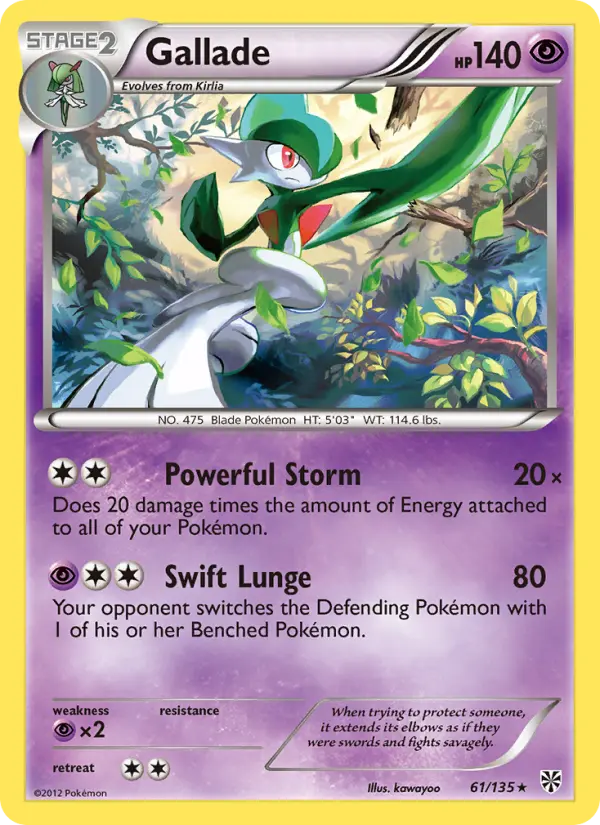 Gallade, Plasma Storm 61
