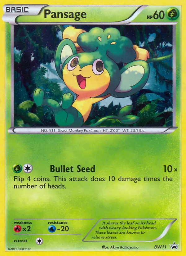Pansage, BW Black Star Promos BW11