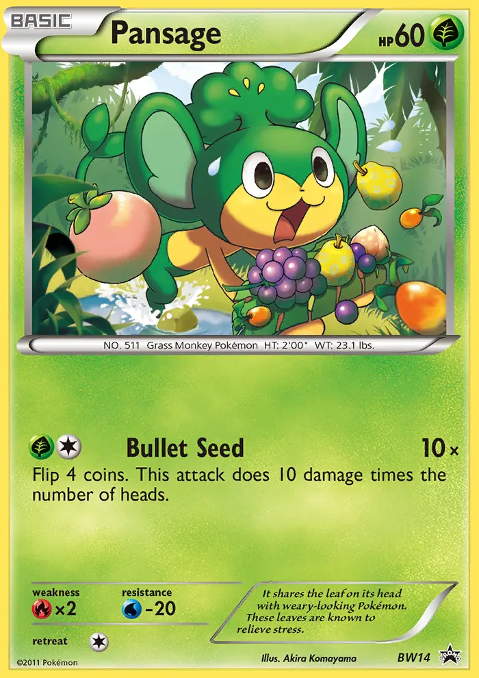 Pansage, BW Black Star Promos BW14