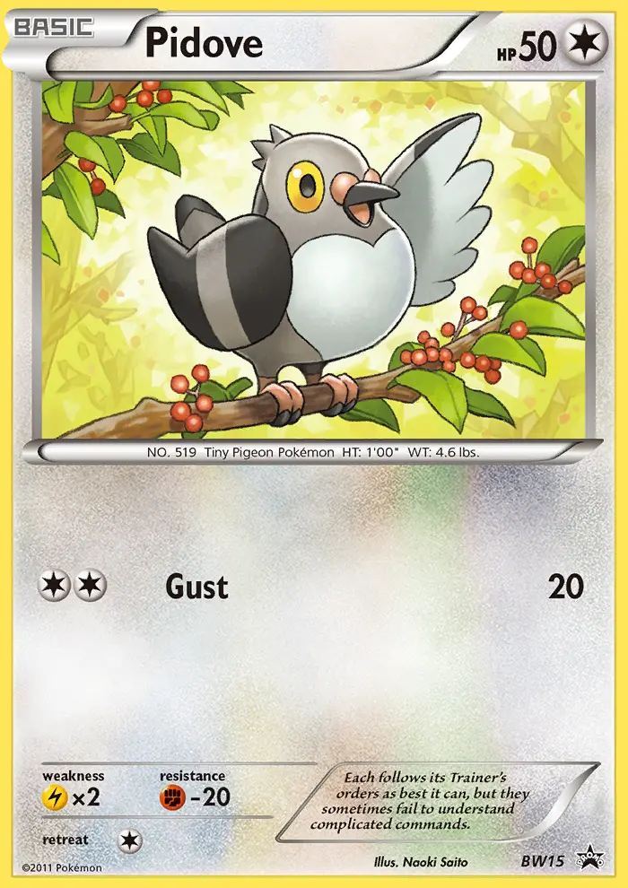 Pidove, BW Black Star Promos BW15