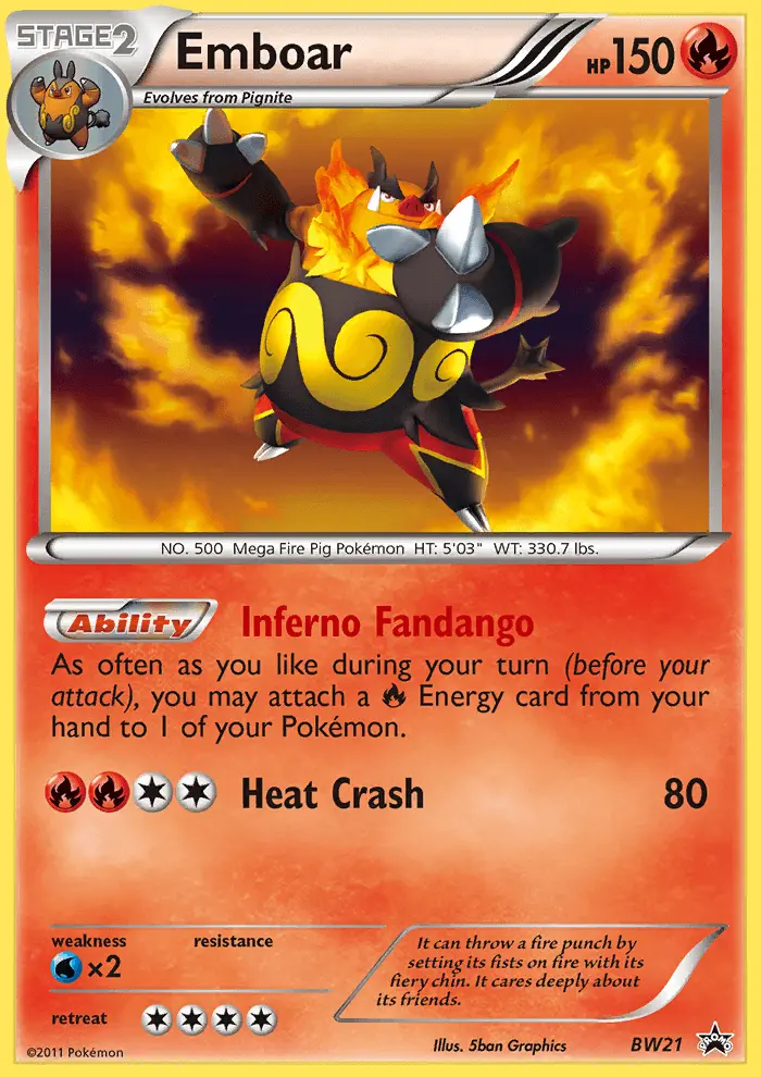 Emboar, BW Black Star Promos BW21