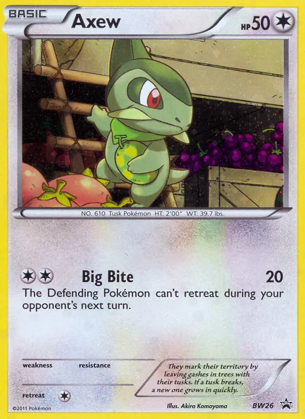 Axew, BW Black Star Promos BW26