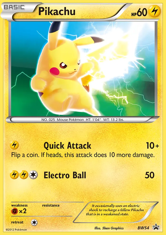 Pikachu, BW Black Star Promos BW54
