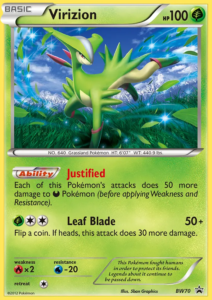 Virizion, BW Black Star Promos BW70