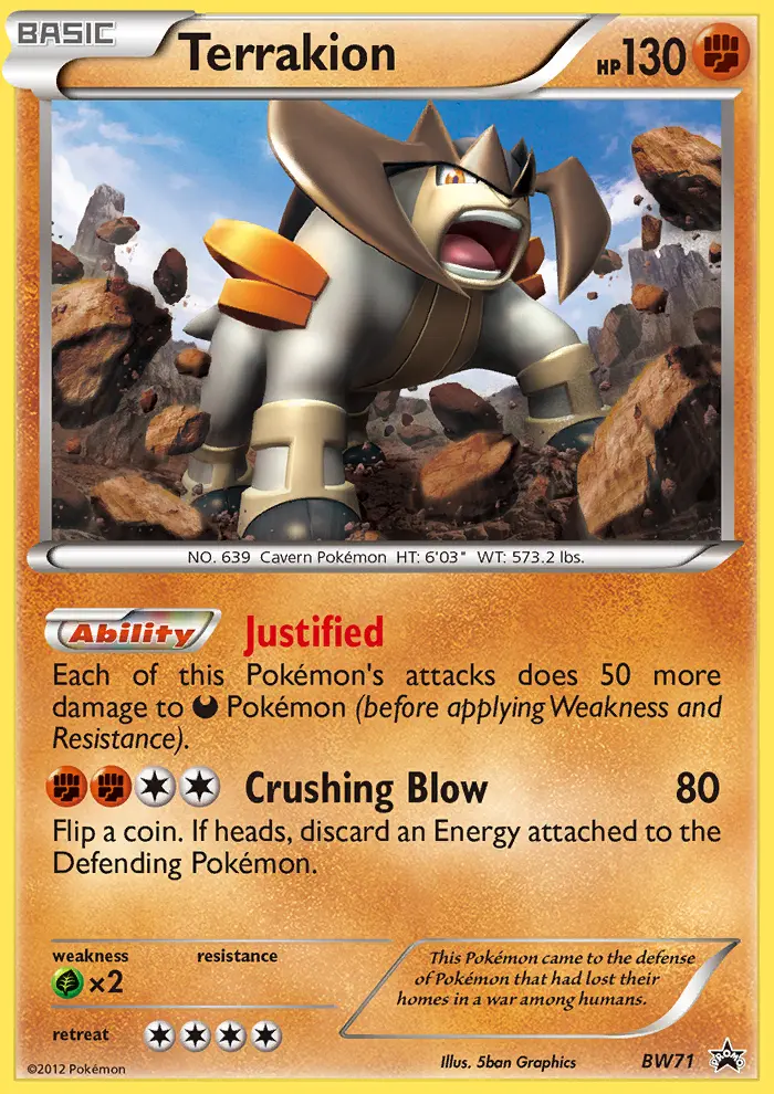 Terrakion, BW Black Star Promos BW71