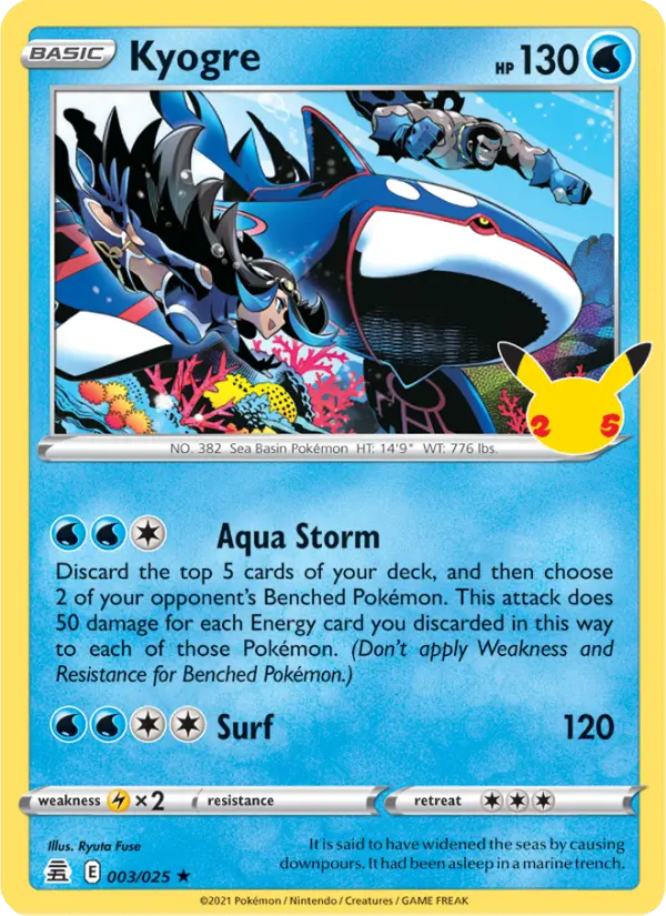Kyogre, Celebrations 3