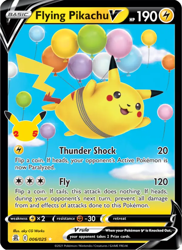 Flying Pikachu V, Celebrations 6