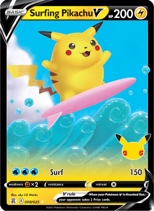 Surfing Pikachu V, Celebrations 8