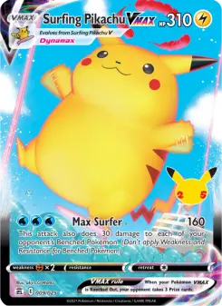 Surfing Pikachu VMAX, Celebrations 9