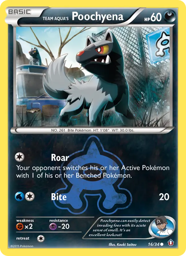 Team Aqua's Poochyena, Double Crisis 16