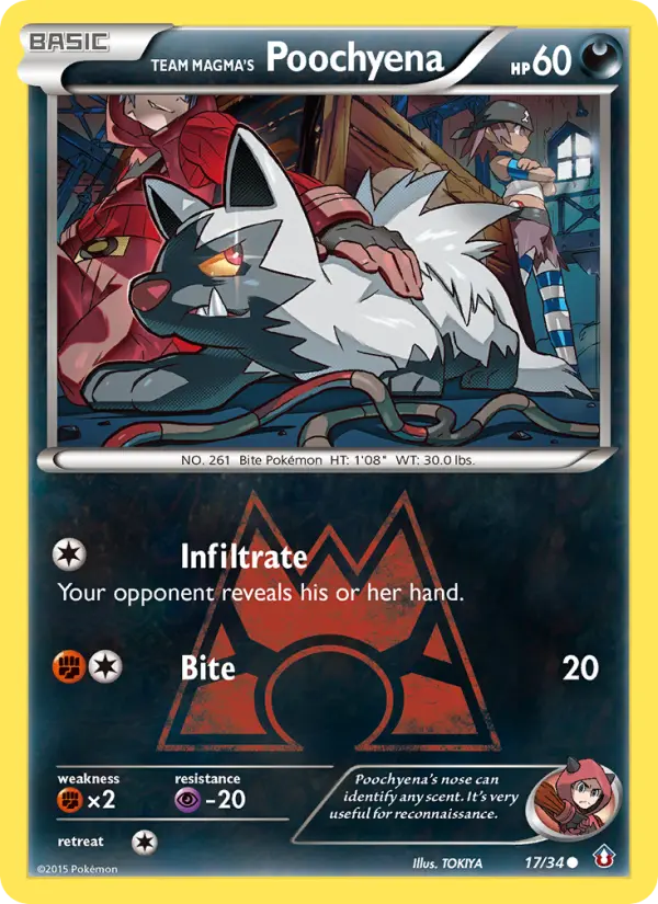 Team Magma's Poochyena, Double Crisis 17
