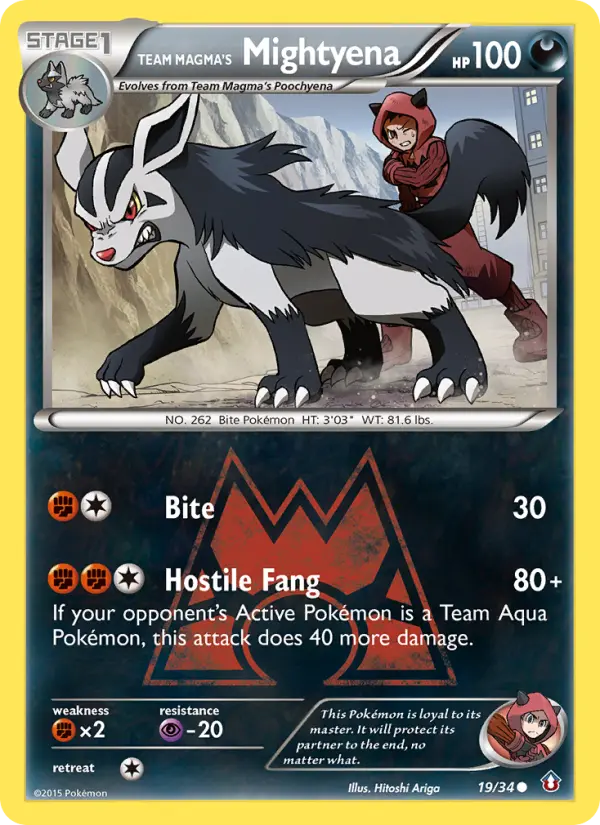 Team Magma's Mightyena, Double Crisis 19