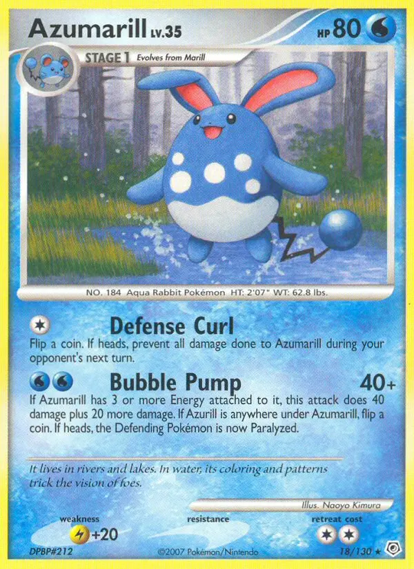 Azumarill, Diamond & Pearl 18