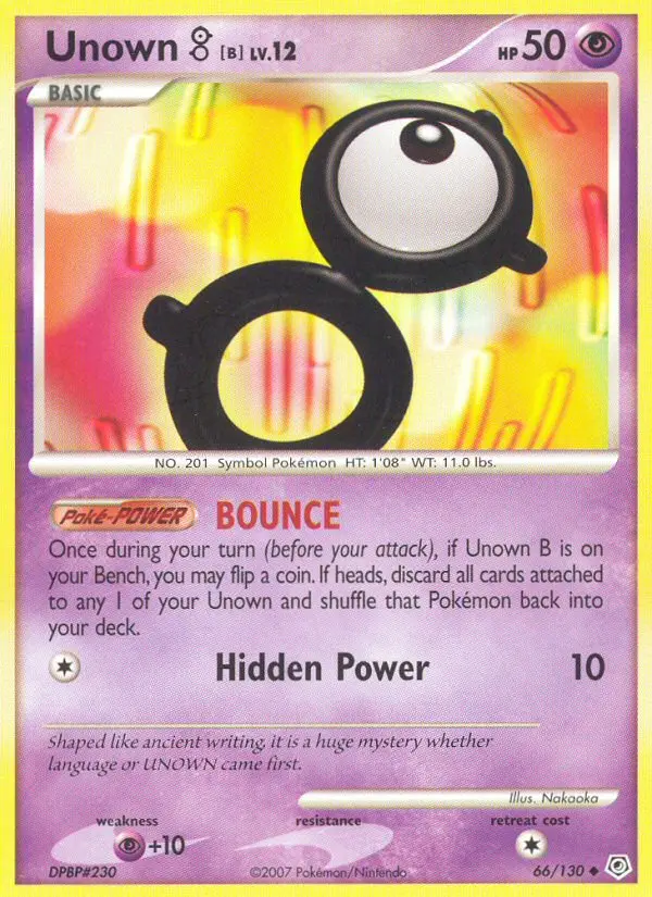 Unown B, Diamond & Pearl 66