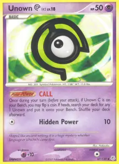 Unown C, Diamond & Pearl 67