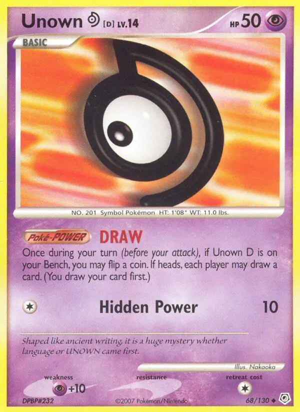 Unown D, Diamond & Pearl 68