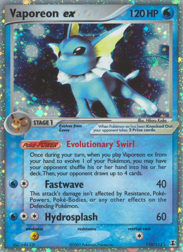 Vaporeon ex, Delta Species 110
