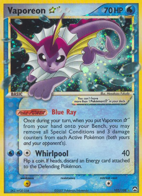Vaporeon ☆, Power Keepers 102