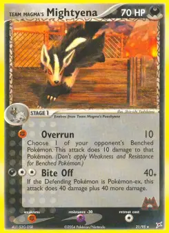 Team Magma's Mightyena, Team Magma vs Team Aqua 21