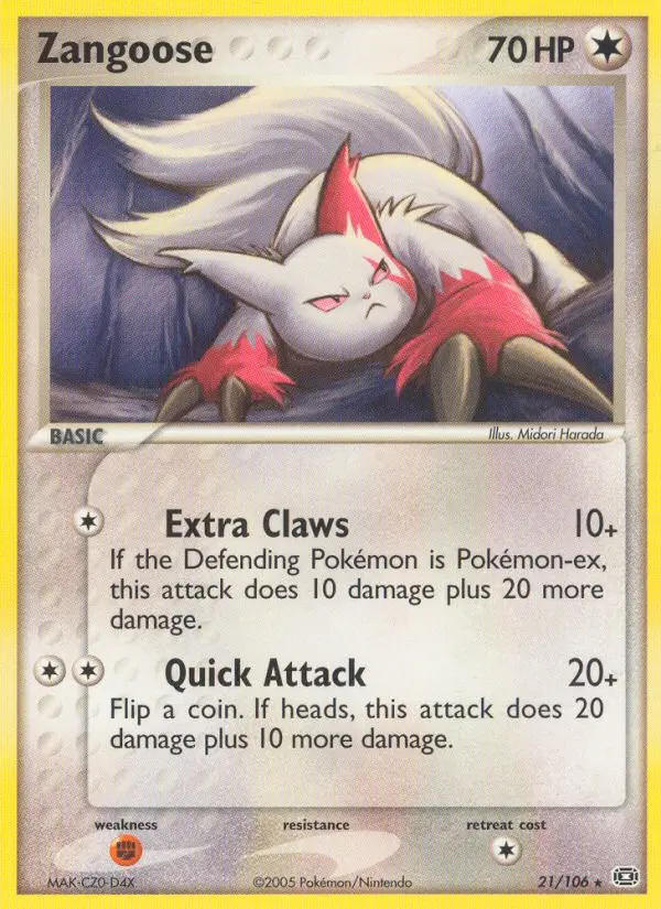 Zangoose, Emerald 21