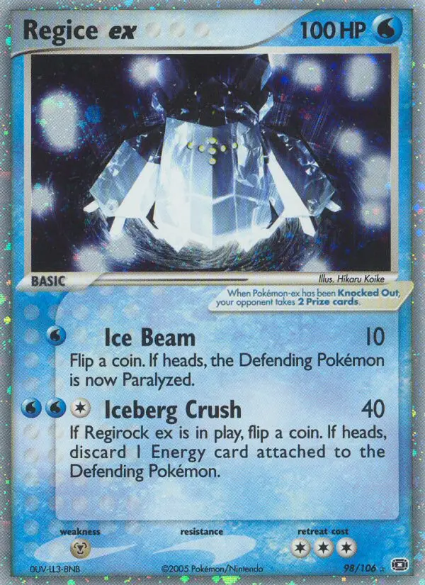 Regice ex, Emerald 98