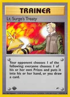 Lt. Surge's Treaty, Gym Heroes 112