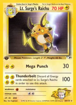 Lt. Surge's Raichu, Gym Heroes 28