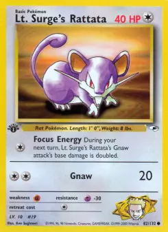Lt. Surge's Rattata, Gym Heroes 82